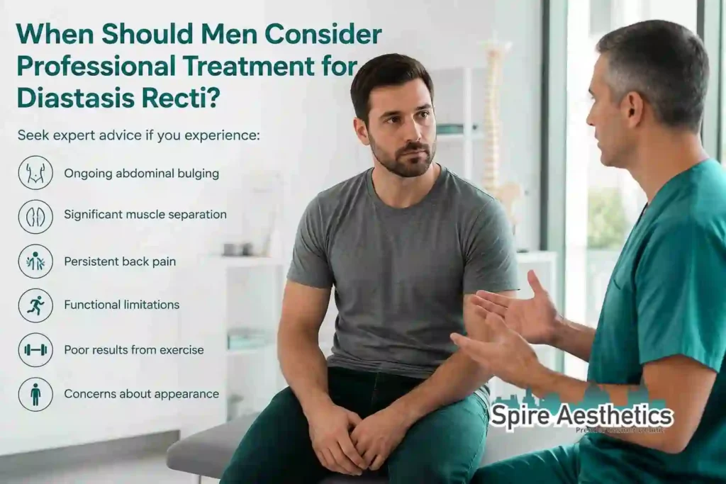 When Should Men Consider Professional Treatment for Diastasis Recti Sussex?