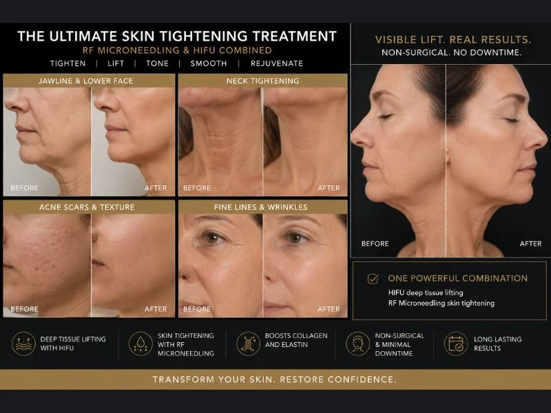 Results of combined treatment for the ultimate skin tightening treatment Sussex
